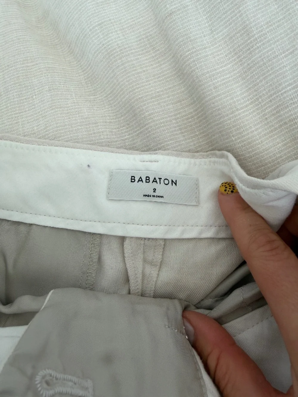 Babaton Cream Linen Trousers